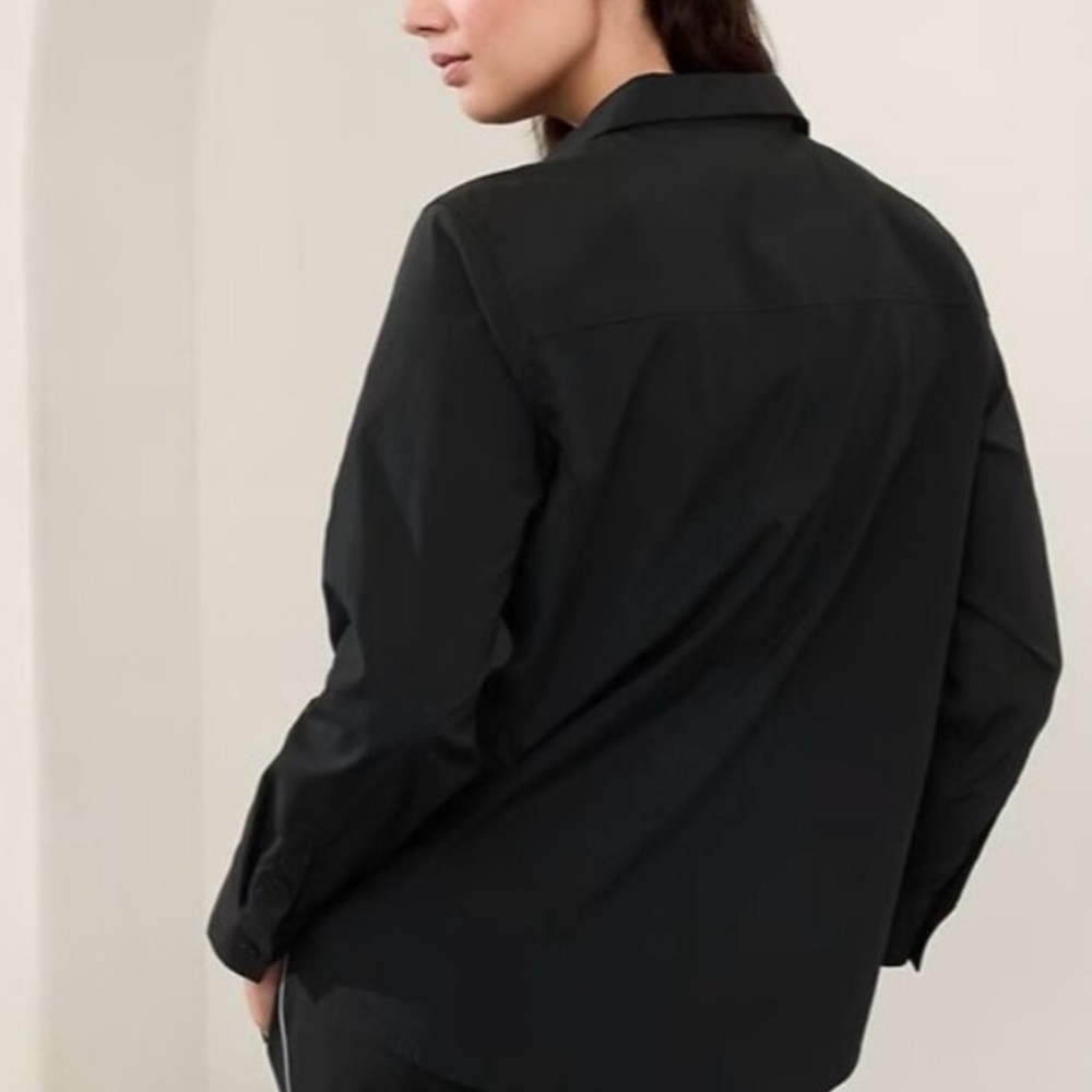 Athleta Midday Black Button Down Shirt NWT - Picture 5 of 6